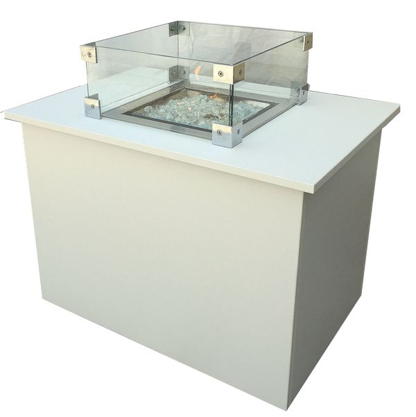 Loungetisch mit Feuerstelle B85 x T60 cm