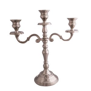 Leuchter dreiarmig Silber H25 cm