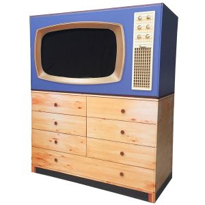 Display Blende RetroTV - Blau
