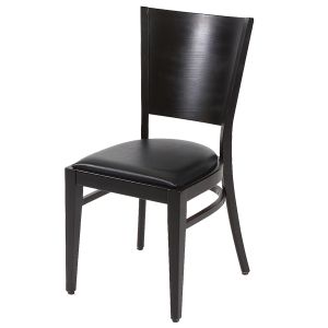 Holzstuhl mit Sitzpolster