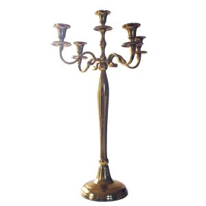 Leuchter 5armig Gold H60 cm