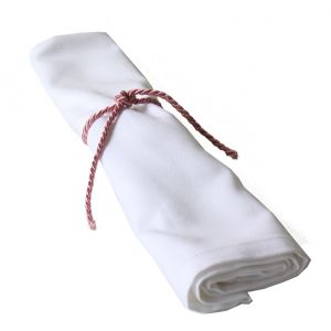 Serviette Stoff mit Band Rose