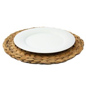 Tellerset aus Platzteller Bast mit Menüteller D26 cm