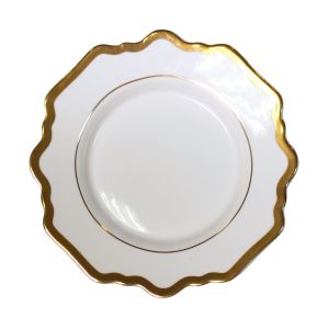 Butterteller Oktogon mit Goldrand  D16,5 cm