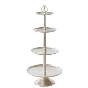 Etagere Silber H117 cm