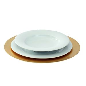 Tellerset mit Platzteller Gold, Menüteller, Suppenteller