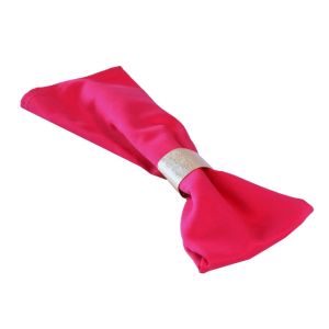 Serviette Stoff Pink B40 x T40 cm mit Klammer Gold