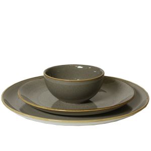 Gedeck Stonecast 3teilig Grau