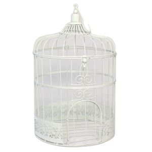 Vogelkäfig Weiß H32 cm