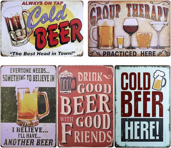 Werbeschilder Satz Blech