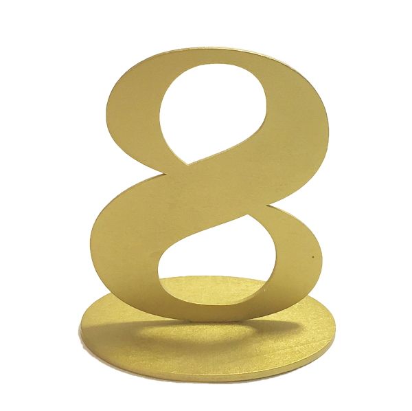 Tischnummer Gold H16 cm