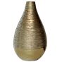 Vase Gold gerillt H14,5 cm
