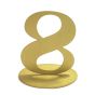 Tischnummer Gold H16 cm