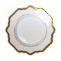Butterteller Oktogon mit Goldrand  D16,5 cm