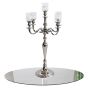 Centerpiece-Set mit Leuchter 5arm H60 cm und Spiegel D80 cm