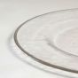Platzteller Glas Silberrand D32 cm