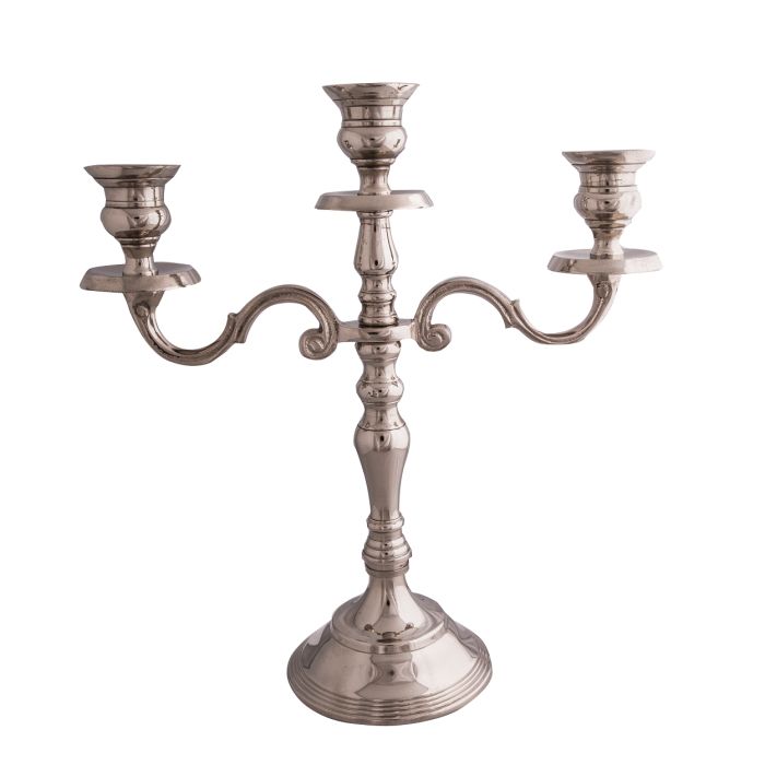 Leuchter dreiarmig Silber H25 cm