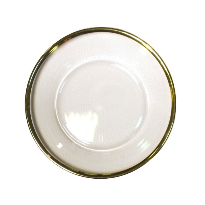 Butterteller Glas Goldrand D15 cm