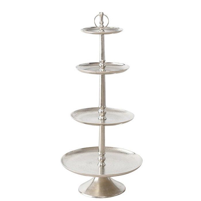 Etagere Silber H117 cm