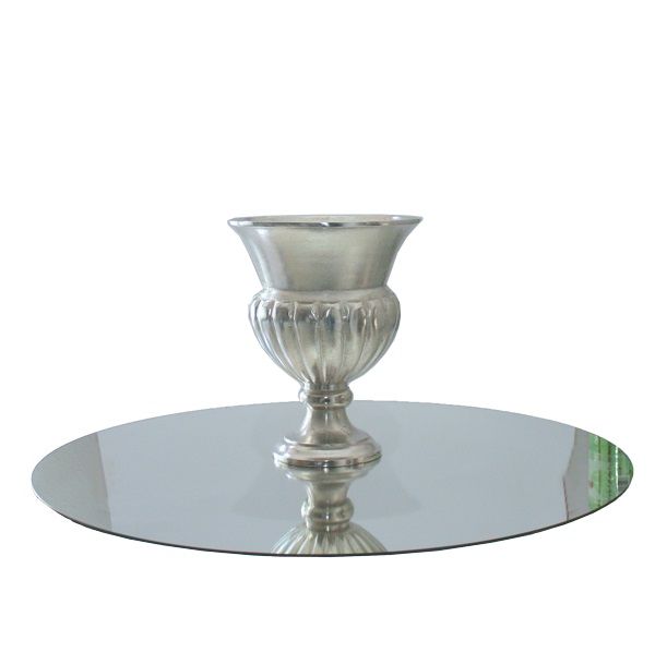 Centerpiece-Set mit Pokal Cäsar H33 cm und Spiegel D80 cm